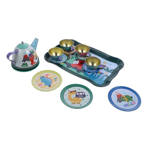 Yardwe 1 Satz Spielhaus Teeservice Tee Gläser Weißblech von Yardwe