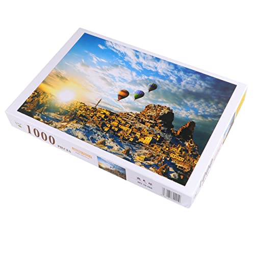 Yardwe 1 Satz Teiliges Kreatives Papier Puzzle Heißluftballon Lernspielzeug für Frühe Entwicklung Spaß Jigsaw für Präzise und Schnittqualität für Freunde und Familie von Yardwe