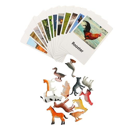 Yardwe 1 Satz Tiermodell Lernspielzeug Kognitive Tierkarten für Sicheres und Robustes für Frühe Bildung und Eltern Spiele Fördert Konzentration und Spaß Beim von Yardwe