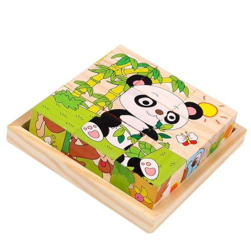 Yardwe 1 Satz Tierpuzzle Spielzeuge für Kleinkinder Teiliges Holzpuzzle mit Tieren Fördert Kognitive Fähigkeiten und Hand Augen Koordination für Jahren von Yardwe