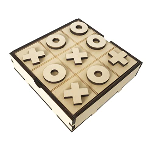 Yardwe 1 Satz Xo Schach Xo-brettspiele Klassische Brettspiele Xo-Spiel Hölzerne Zehe -Toe-brettspiel Zehenspiel Tictactoe-schachspiel Xo Familienspiele Lindensperrholz von Yardwe