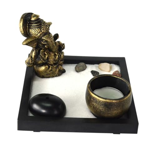 Yardwe 1 Satz Zen Garten Sandkasten Meditationsornament für Zuhause Büro Hochwertiges Brettmaterial Perfektes für Freunde Familie von Yardwe