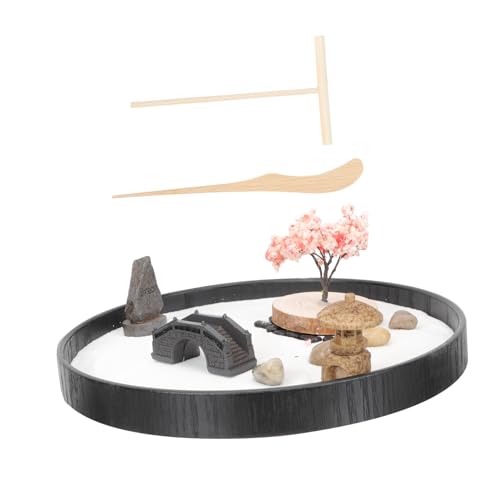 Yardwe 1 Satz Zen Sand Table Japanische Garten Dekoration Sandbox Ornament für Büro und Zuhause Beruhigende Tischdeko für Entspannte Yardwe 1 Satz Zen Sand Table Japanische Garten Dekoration Sandbox Ornament für Büro und Zuhause Beruhigende Tischdeko für Entspannte von Yardwe