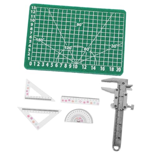 Yardwe 1 Satz Zubehör Für Puppenhäuser Puppenhaus Zubehör Deko Mini-hausbedarf Zubehör Für Mini-rucksäcke Lineal Für Puppenhaus Mini-Matte Kleine Lernhilfe Mini-lineal Plastik von Yardwe