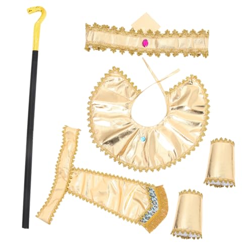 Yardwe 1 Satz -kleidungsset Party-cosplay-requisite Ägyptisches Imitiertes Kostüm Ägyptisches -kostüm Halloween-performance-kostüm Cosplay-outfit Golden Abs von Yardwe