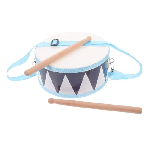 Yardwe 1 Satz kleine Trommel aus Holz Instrument Schlinge Kindertrommel lehrreich kinderschlagzeug Trommel Handtrommel für Leistungsversorgung Musikalisches Blue von Yardwe