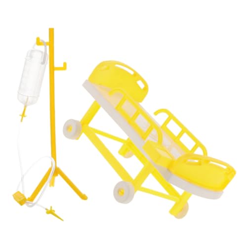 Yardwe 1 Satz medizinisches Bett Arzt simulieren vorgeben interaktives zubehör für Mädchen Verkleide Dich als Rollenspiel Plastik Yellow von Yardwe