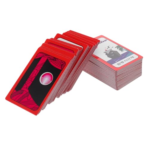 Yardwe 1 Satz tragbare Karten Brettspielkarten Pokerkarte aus Papier Partyversorgung Brettspielzubehör Koreanisches Poker Spielkarten-Requisiten interaktive Spielkarten von Yardwe