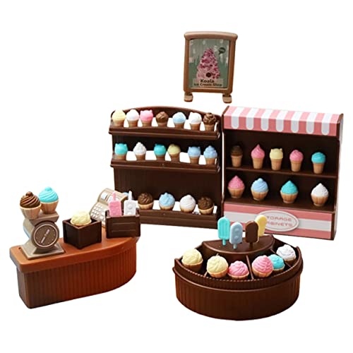 Yardwe 1 Satz zartes Miniaturspielzeug Anzeige Puppe für kinderspielzeug Birthday kalanchoe Modelle Einer Mini-Eisdiele für Mini-Eisdielen-Requisiten Plastik von Yardwe