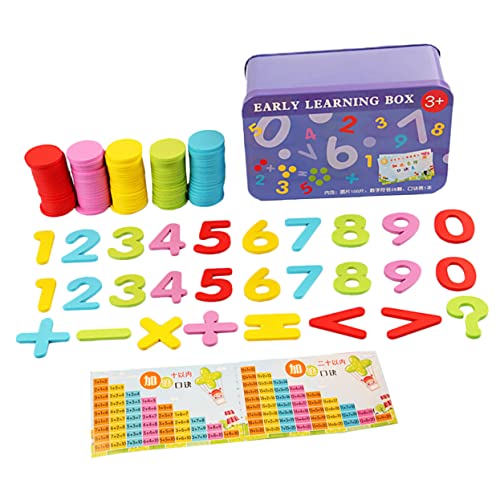 Yardwe 1 Schachtel Kreis Blatt Zählen Bildungsspielzeug Lernspielzeug Für Mathematische Zählscheiben Mathe-lernspielzeug Zahlenspielzeug Mathe-zählspielzeug Mathe- Holz von Yardwe