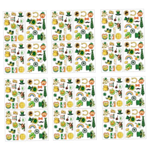 Yardwe 1 Set 20 Stück Weihnachtsmann Geschenkaufkleber St Patricks Day Aufkleber St Patrick's Etikett St Patrick's Aufkleber St Patrick's Geschenkaufkleber von Yardwe