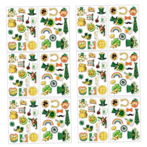 Yardwe 1 Set 40 Stück Weihnachtsmann Geschenkaufkleber Verschiedene Aufkleber Aufkleber Urlaubsaufkleber Gesichtsaufkleber Aufkleber Für Gesicht Papier Grün von Yardwe