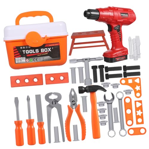 Yardwe 1 Set-Box Elektrisches Bohrspielzeug Konstruktion Schlüssel Werkzeug Junge Jungs Reparieren Plastik Yardwe 1 Set-Box Elektrisches Bohrspielzeug Konstruktion Schlüssel Werkzeug Junge Jungs Reparieren Plastik von Yardwe