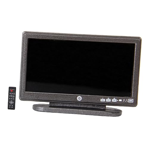 Yardwe 1 Set Flachbildfernseher Modell Mini Für Mini Flachbildfernseher Modell Mini Hausbedarf Mini Fernseher Modell Kleines Fernsehmodell Modell Puppenhaus Fernseher Grauer Kunststoff von Yardwe