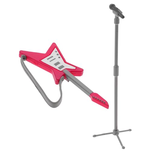 Yardwe 1 Set Gitarrenmikrofon Musical Mit Winzigen Instrumenten E Gitarren Gitarren Ornament Landschaftsdekoration Weihnachtsfigur Ornamente Gitarrenfiguren Gitarrenmodell Pp von Yardwe