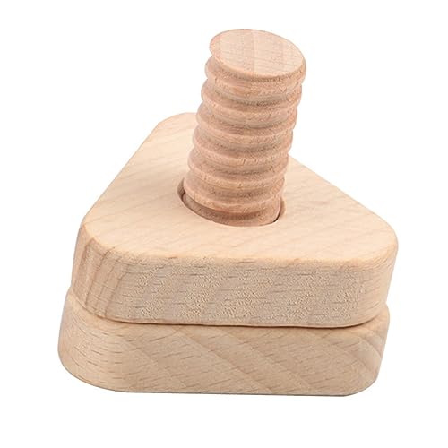 Yardwe 1 Set Holzklötze Kleinkindspielzeug Holz Farb Und Formsortierspielzeug Früherziehungsspielzeug Kinderschrauben Puzzlespielzeug Intelligenz Anziehschraubenspielzeug von Yardwe