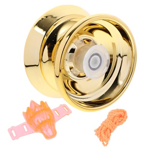 Yardwe 1 Set Interessantes Lernspielzeug Ball Jo Jos Metall Fingerspitzenball Anfänger Jo Jo Bälle Ball Outdoor Nicht Reagierendes Jo Jo Professionelle Goldene Legierung von Yardwe