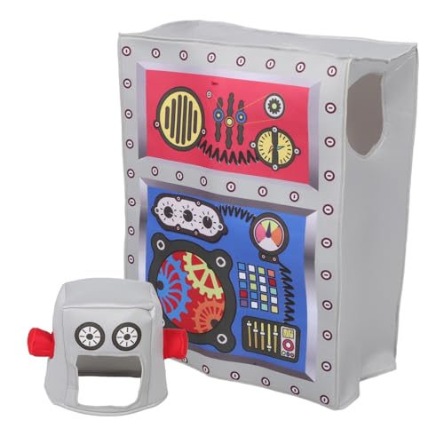 Yardwe 1 Set Kinder-Halloween-Roboterkostüm – Retro-Anzieh-Cosplay-Kostüm, Vintage-Roboter-Outfit für Partys, Bühnenshows, Rollenspiele von Yardwe