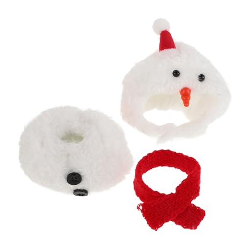 Yardwe 1 Set Schneemann Puppe Weihnachts Strickschals Winzige Schneemann Schals Zum Basteln Zubehör Kleine Dekorationen Zubehör Frostige Süße Mini Mützen Und Schal Mini Schal von Yardwe
