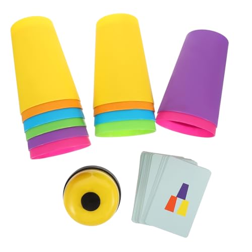 Yardwe 1 Set Stapelbecher Brettspiel Für Pädagogisches Stapelbecher Reaktionstraining Stapelbecher Stapeln Von Buntem Papier von Yardwe