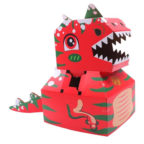 Yardwe 1 Set Tragbares Karton Kinderspielzeug Tragbares DIY Dinosaurier Tragbares DIY Für Tragbares DIY Für Rotes Papier von Yardwe