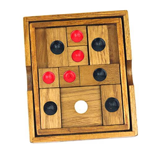 Yardwe 1 Stück Dot -Schachspielzeug pädagogisches Schachspielzeug pädagogische Brettspiele Puzzletafel Rundes Schachbrett Bildungsspielzeug Lernspiele Puzzle-Schachbrett Hölzern von Yardwe