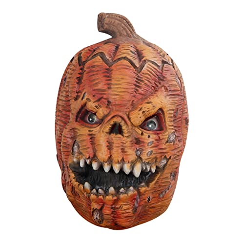 Yardwe 1 Stück Halloween Kürbis Maske Prank Masken Kopfbedeckung für Party Cosplay Gruselige Deko für Halloween um Freunde zu Erschrecken aus Umweltfreundlichem Bequem und Sicher zu von Yardwe