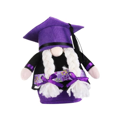 Yardwe 1 Stück Junggeselle Hut Puppe Abschlussfeier Puppe Abschlusspuppe Puppe Zum Thema Abschluss Gnomenpuppe Entzückendes Zarte Partypuppe Stoff Violett von Yardwe