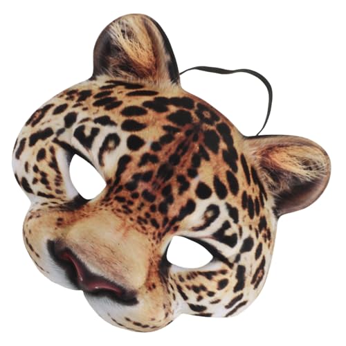 Yardwe 1 Stück Leopardenmaske für Halloween Dekorative Cosplay Maske aus Atmungsaktiv Wiederverwendbar für Karneval und Kostümpartys Tiermaske für Männer und Frauen von Yardwe