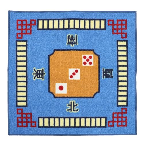 Yardwe 1 Stück Mahjong-Tischdecke Spieltischmatte Mahjong-Tischplatte Tuch Spieltischabdeckung Domino Tischdecke Fliesenspiele Tischset Brettspiel-Tischmatte Gummi Blue von Yardwe