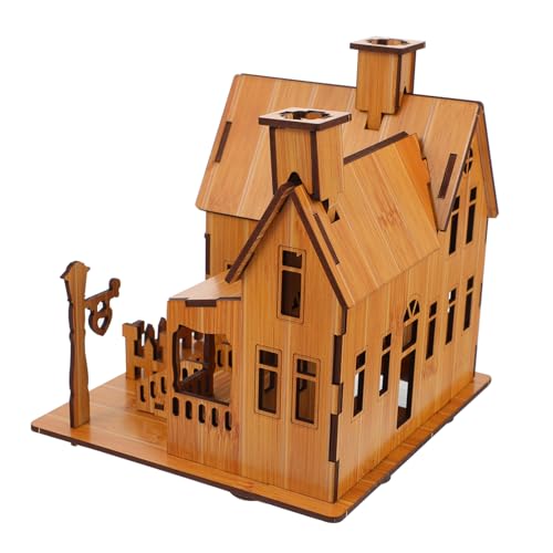 Yardwe 1 Stück Montieren Sie EIN Hausmodell Holzhaus-Puzzle DIY-Montagemodell Puzzlespielzeug zusammenbauen Holzhandwerk-Hauspuzzle Konstruktionsmodell Holzmodelle Yardwe 1 Stück Montieren Sie EIN Hausmodell Holzhaus-Puzzle DIY-Montagemodell Puzzlespielzeug zusammenbauen Holzhandwerk-Hauspuzzle Konstruktionsmodell Holzmodelle von Yardwe