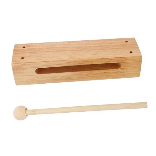 Yardwe 1 Stück Musikinstrument Holz Percussion Block Pädagogisches für Musikalische Frühförderung Leicht und Tragbar für Kreative Spielzeiten Unterstützt Musikalische Entwicklung von Yardwe
