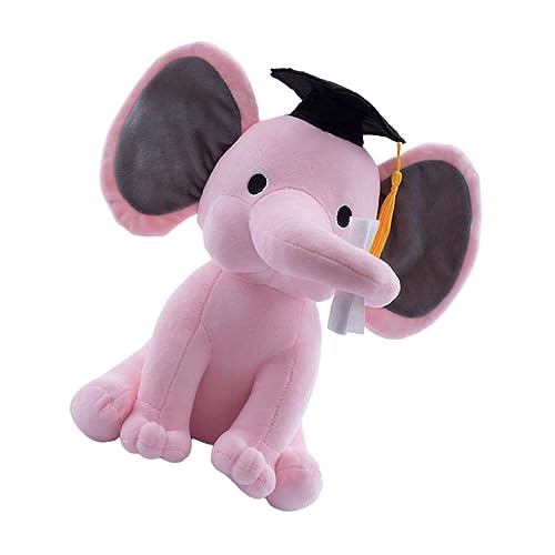 Yardwe 1 Stück Plüschtier Animal Figures lauch Kuscheltier Birthday Present wischtelgeschenk kucheltier Sauf Toy Plüsch-Abschlusspuppe Elefantenpuppenspielzeug PP Baumwolle Rosa von Yardwe