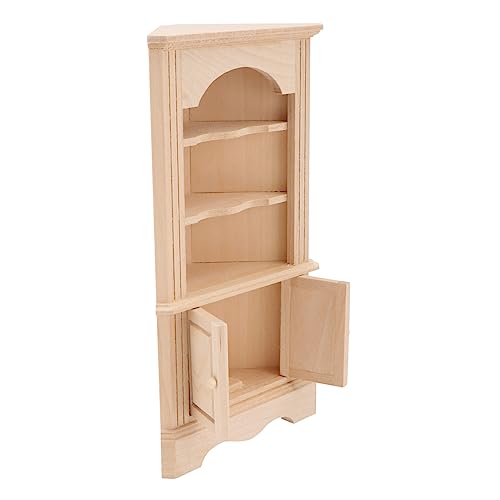 Yardwe 1 Stück Puppenhaus Dreieckschrank Miniatur Wohnmöbel Mini Puppenhausmöbel Puppenhausmöbel Dekoration Miniaturmöbel Miniaturschrank Dekoration Holz von Yardwe
