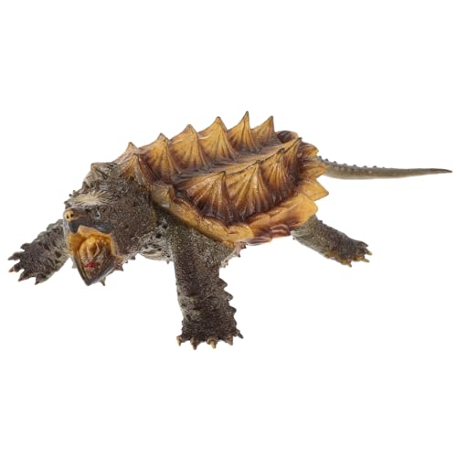 Yardwe 1 Stück Realistisches Schnappschildkröten Modell aus TPR Dekorative Tierfigur für Lernspielzeug und Fotografie Requisiten für Sammler und Naturliebhaber von Yardwe