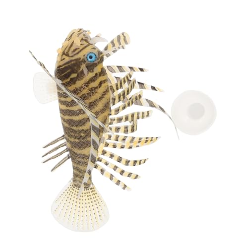 Yardwe 1stück Silikon Fisch Deko Für Aquarium Realistisches Fisch Ornament Mit Saugfuß Dekoration Für Süß Und Salzwasser Aquarien Aquarium Dekoration Für Zuhause Und Büro Aquarien von Yardwe