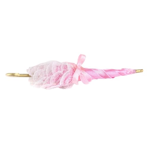 Yardwe 1 Stück Simulation Dekoration Regenschirm Für Rosa Kinderspielzeug Puppenhaus Regenschirm Mini Regenschirm Modell Mini Ornament Kinderspielzeug Pädagogisches Legierung von Yardwe