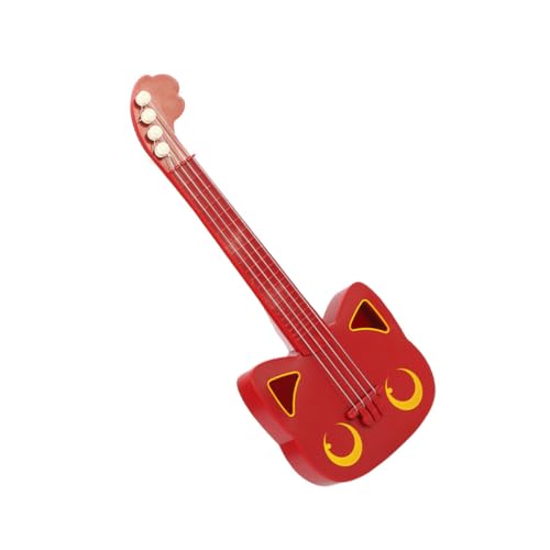 Yardwe 1 Stück Simulations-Ukulele interaktives kinderinstrumente Musikalisches Lernspielzeug für Gitarre Ukulele- für simulierte Ukulele Plastik rot von Yardwe