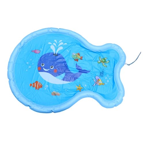 Yardwe 1 Stück Spritzmatte mit Wal Muster Wasserspielmatte für Garten Strand und Pool Aufblasbare Spritzspielmatte für Outdoor Aktivitäten und Sommerliche Erfrischung von Yardwe