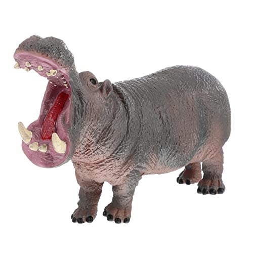 Yardwe 1 Stück Tierspielzeugmodell für kinderspielzeug Hippo Kid Toys laufstall Nilpferd-Modell Nilpferd- Nilpferd Vinyl Brown von Yardwe