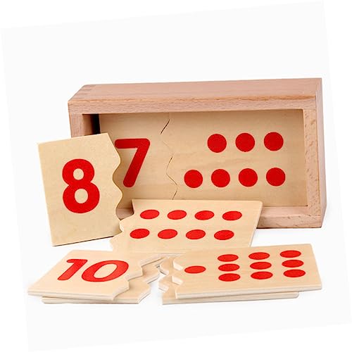 Yardwe 1 Stück für die geistige Entwicklung kreatives Kinderspielzeug Nummer passendes Puzzle Bildungsspielzeug Puzzlespielzeug Puzzle- aus Holz Hölzern rot von Yardwe