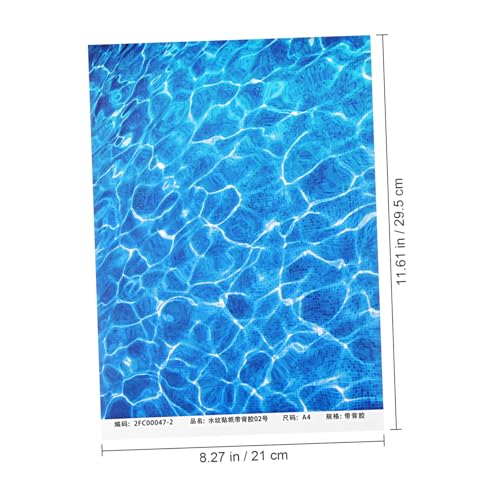 Yardwe 10 Blatt Teiliges Künstliche Wasserfolie mit Wassermuster Selbstklebende Flussdekor für Modellbau Landschaft Sandtisch Dekoration für Mikro Landschaft und DIY von Yardwe