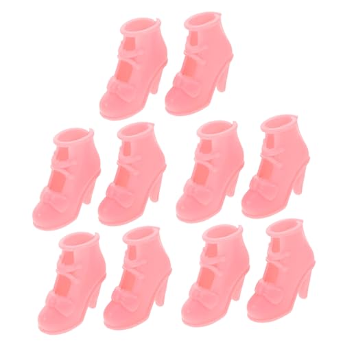 Yardwe 10 Paare Hochzeits Puppenschuhe für Puppen Hochhackige Miniatur Schuhe Stilvolles Zubehör für Rollenspiele und Puppen Outfits für Kreative Anlässe von Yardwe