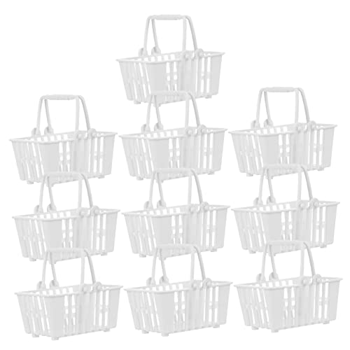 Yardwe 10 STK. Zubehör für Puppenhäuser klein mini einkaufskorb mini-einkaufskorb Puppenhaus Mini-Kunststoffkorb für Minikorb für zur Aufbewahrung Plastik Weiß Yardwe 10 STK. Zubehör für Puppenhäuser klein mini einkaufskorb mini-einkaufskorb Puppenhaus Mini-Kunststoffkorb für Minikorb für zur Aufbewahrung Plastik Weiß von Yardwe