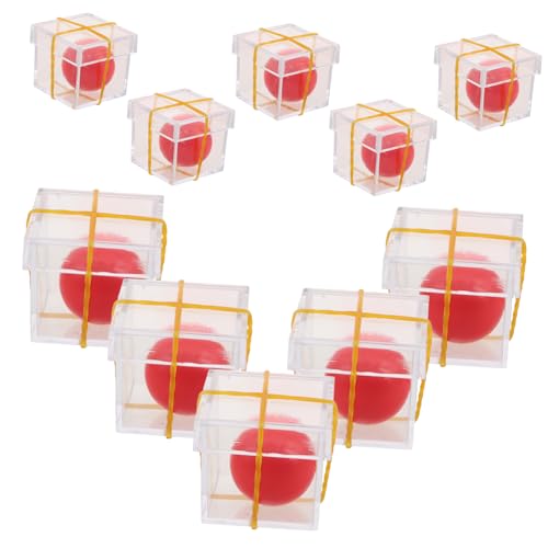Yardwe 10 Sätze Ball Penetration durch Transparente Box Kleine Plastik Gimmicks für Anfänger und Bühnenaufführungen für Partys und Magische Darbietungen von Yardwe