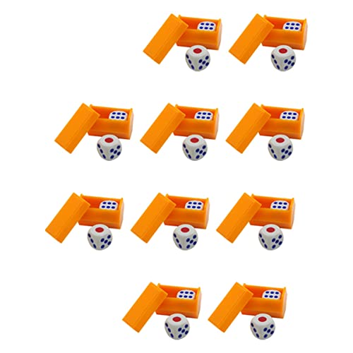Yardwe 10 Sätze Hören Sie Den Wind Partywürfel Party- -Requisite Party-requisitenwürfel Spiel Unterhaltungswürfel Plastik Orange von Yardwe