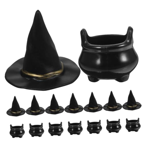 Yardwe 10 Sätze Teiliges Halloween Hexenhut und Kessel Miniatur Hexenhüte und Schwarze Kessel für Basteln Puppenhaus Dekoration Diy Mikro Landschaftsrequisiten für Halloween Party und Yardwe 10 Sätze Teiliges Halloween Hexenhut und Kessel Miniatur Hexenhüte und Schwarze Kessel für Basteln Puppenhaus Dekoration Diy Mikro Landschaftsrequisiten für Halloween Party und von Yardwe