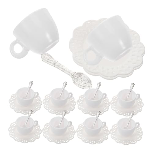 Yardwe 10 Sets Miniatur Kaffeetasse Und Untertasse Aus Gefälschte Puppenhaus Tasse Mini Mit Metalllöffeln Für Rollenspiele Puppenhaus Feengarten Yardwe 10 Sets Miniatur Kaffeetasse Und Untertasse Aus Gefälschte Puppenhaus Tasse Mini Mit Metalllöffeln Für Rollenspiele Puppenhaus Feengarten von Yardwe