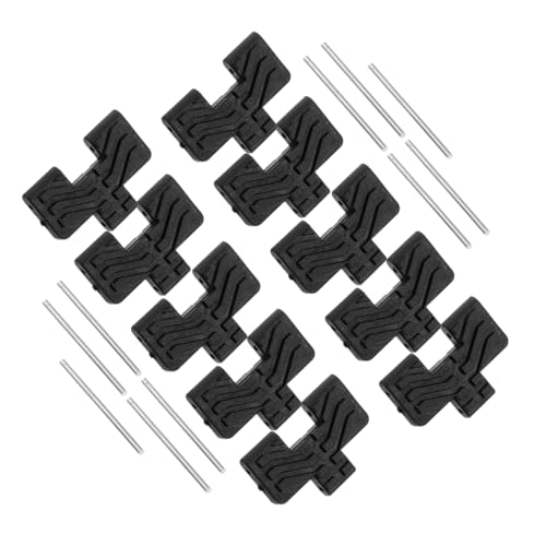 Yardwe 10 Stück Armeepanzerspielzeug Werkzeugsatz zum Festklemmen von Drähten Anziehhilfe für Knopfhaken-Werkzeug Traktionsbretter im Gelände Mini-RC-Panzer Gummi Black von Yardwe