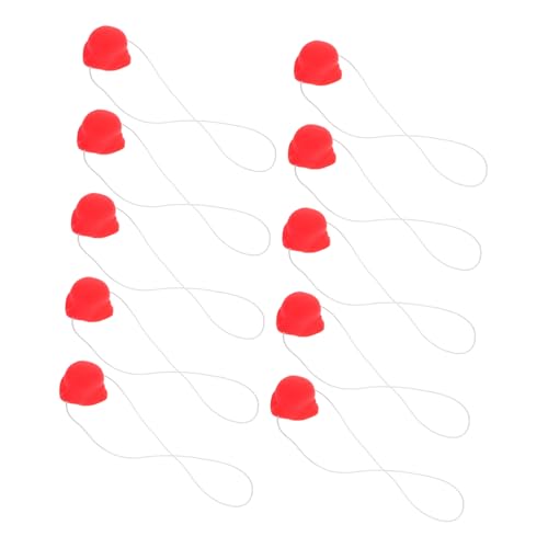 Yardwe 10 Stück Clownsnase Clown Kostüm Kleine Clownnase Falsche Nase Clownnase Kostümnase Rudolf Nase Clown-zubehör Gefälligkeiten Für Zirkuspartys Clown Zubehör Emulsion Rot von Yardwe